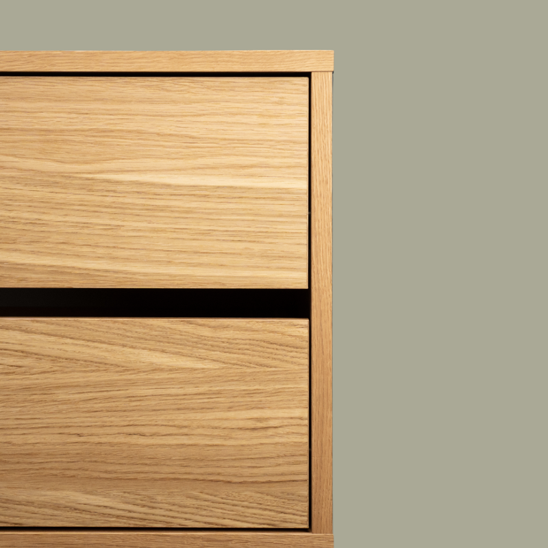 Frame Walk-In förvaringssystem med 3 sektioner och skrivbord - (2 hyllor + 1 skrivbord / 2 hyllor + 1 byrå / 2 stänger)