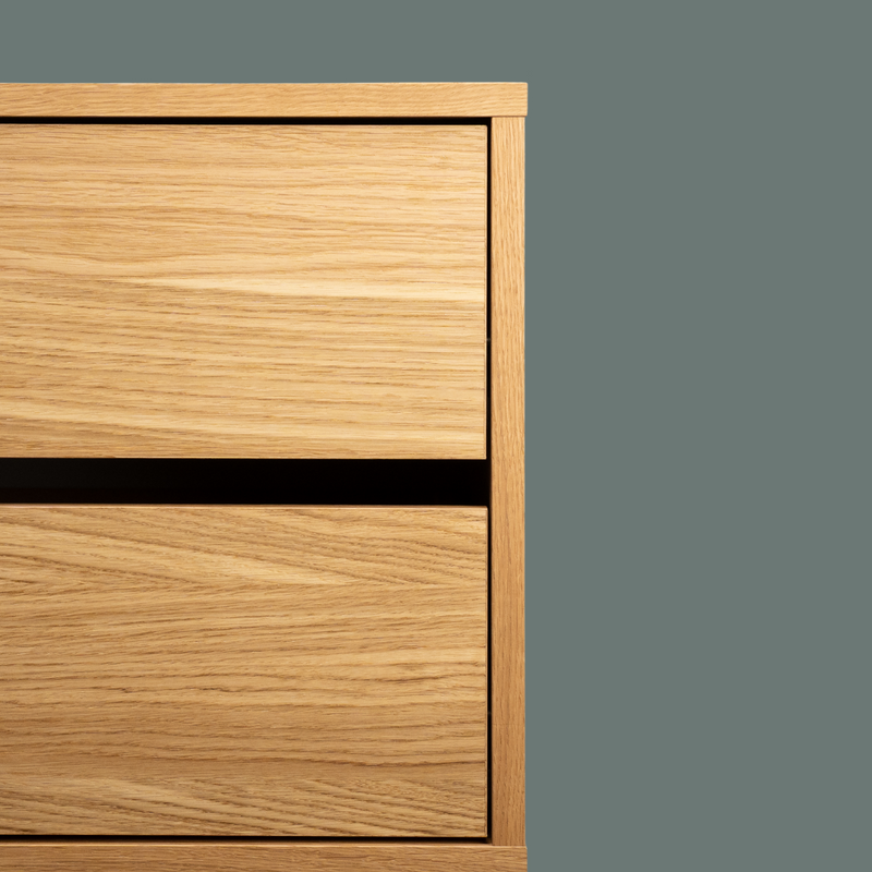 Frame Walk-In förvaringssystem med 1 sektion och byrå - (2 hyllor + 1 byrå)