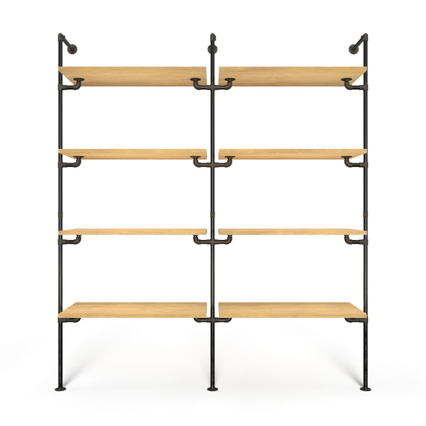 Original Walk-in förvaringssystem med 2 sektioner - (4 hyllor / 4 hyllor)