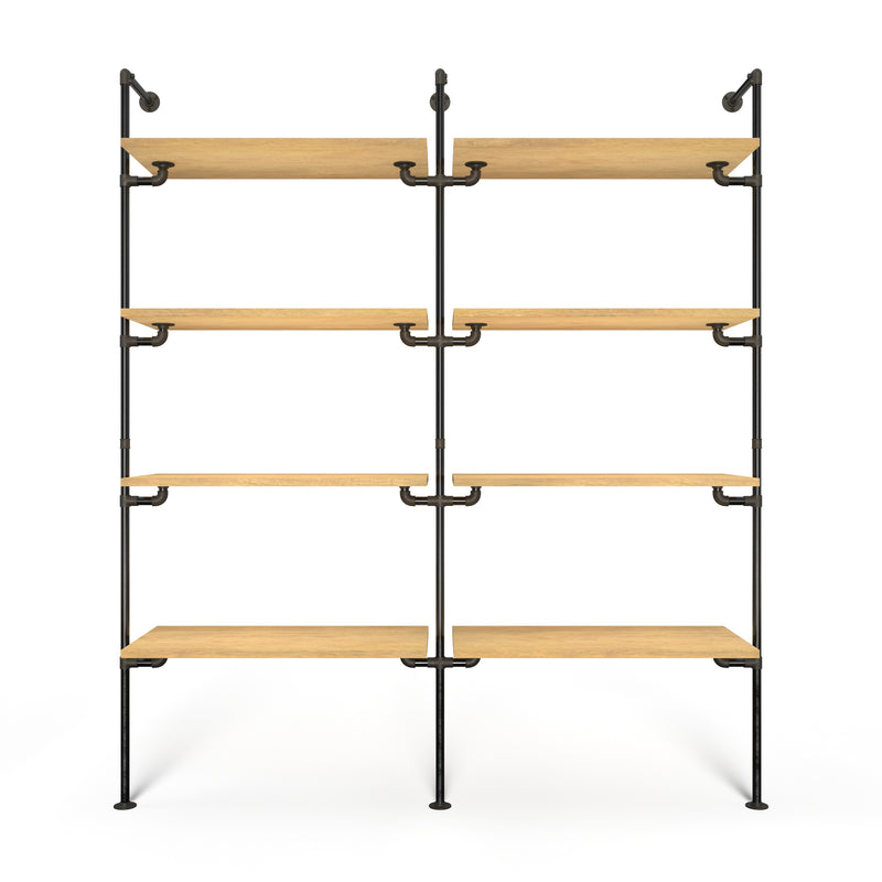 Original Walk-in förvaringssystem med 2 sektioner - (4 hyllor / 4 hyllor)
