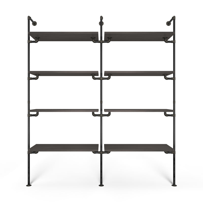 Original Walk-in förvaringssystem med 2 sektioner - (4 hyllor / 4 hyllor)