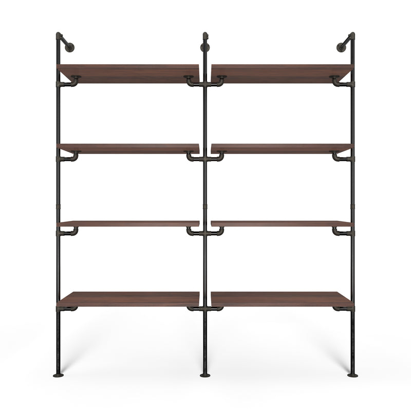 Original Walk-in förvaringssystem med 2 sektioner - (4 hyllor / 4 hyllor)