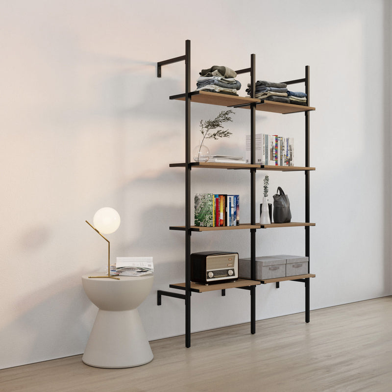 Frame Walk-In förvaringssystem med 2 sektioner - (4 hyllor / 4 hyllor)