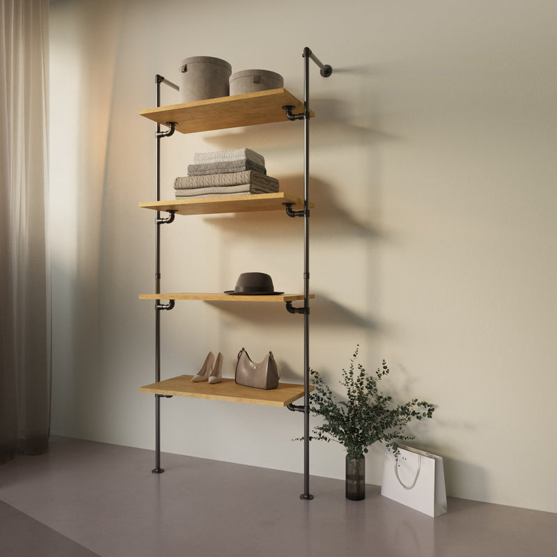 Original Walk-in förvaringssystem med 1 sektion - (4 hyllor)