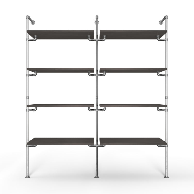 Original Walk-in förvaringssystem med 2 sektioner - (4 hyllor / 4 hyllor)
