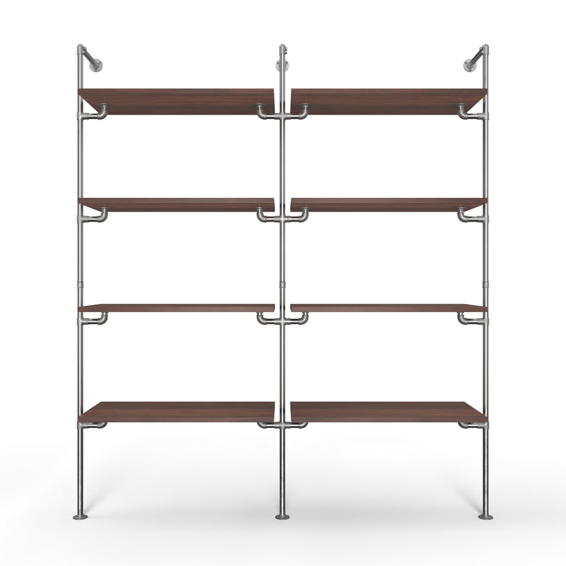 Original Walk-in förvaringssystem med 2 sektioner - (4 hyllor / 4 hyllor)