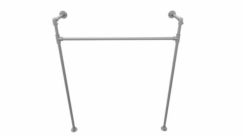 RackBuddy Silver - Klädställning av silverfärgade vattenrör